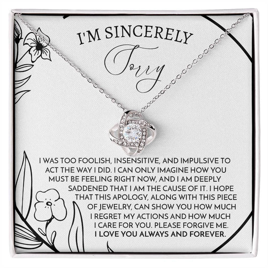 Sorry- I Care For You Necklace