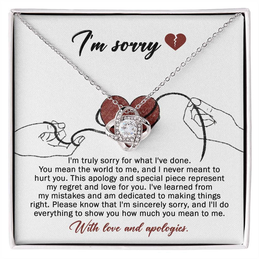 Sorry- Never Meant to Hurt You, You Mean The World to Me - Necklace