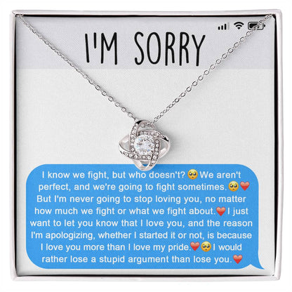 Sorry- For Our Stupid Argument - Necklace