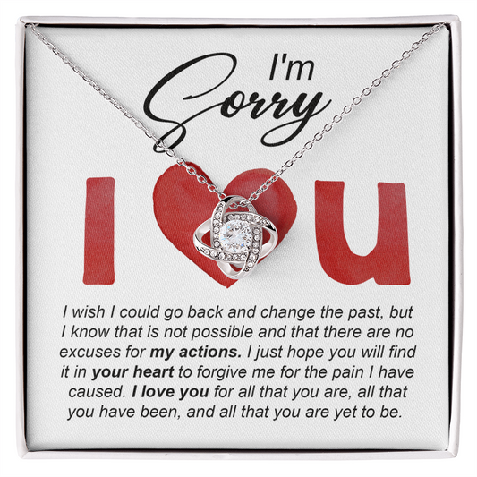 Love Knot Necklace Sorry-Change The Past