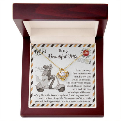 Wife-Be The One Love Knot Necklace
