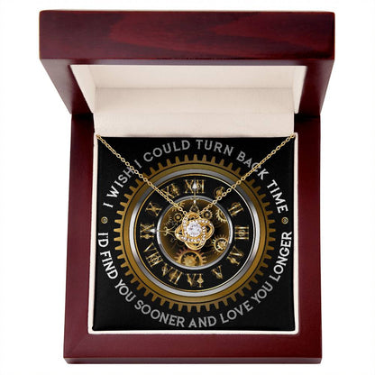 Wife-Turn Back Time Love Knot Necklace