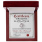 Bridesmaid - Certificate Of Recognition Necklace