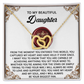 Daughter, My Biggest Fan Interlocking Hearts Necklace - Adoration Gift