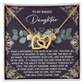 Daughter, Always In My Heart Interlocking Necklace - Love Gift