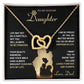 Daughter-Be My Princess Interlocking Hearts Necklace