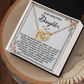 Daughter, My Sweet Girl Interlocking Hearts Necklace - Love Gift