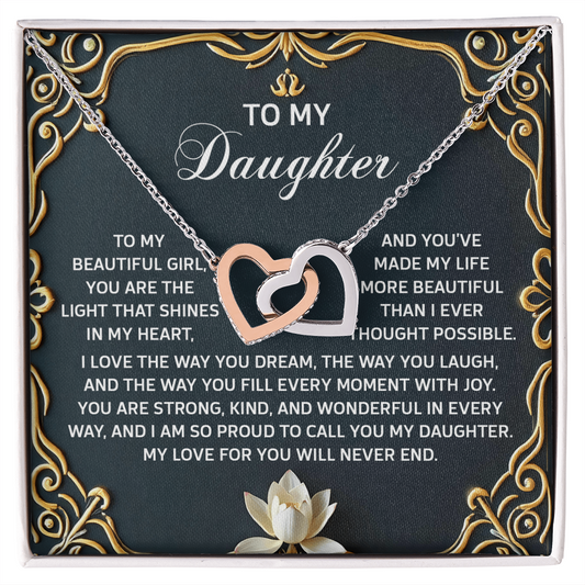 Daughter, Our Love Will Never End Necklace - Gift