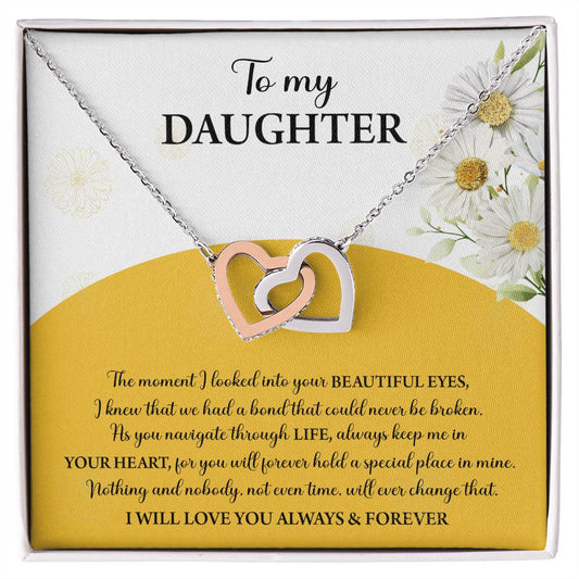 Daughter-A Special Place Interlocking Hearts Necklace