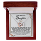 Daughter, My Sweet Girl Interlocking Hearts Necklace - Love Gift