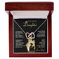 Daughter-Be My Princess Interlocking Hearts Necklace