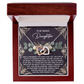 Daughter, Always In My Heart Interlocking Necklace - Love Gift