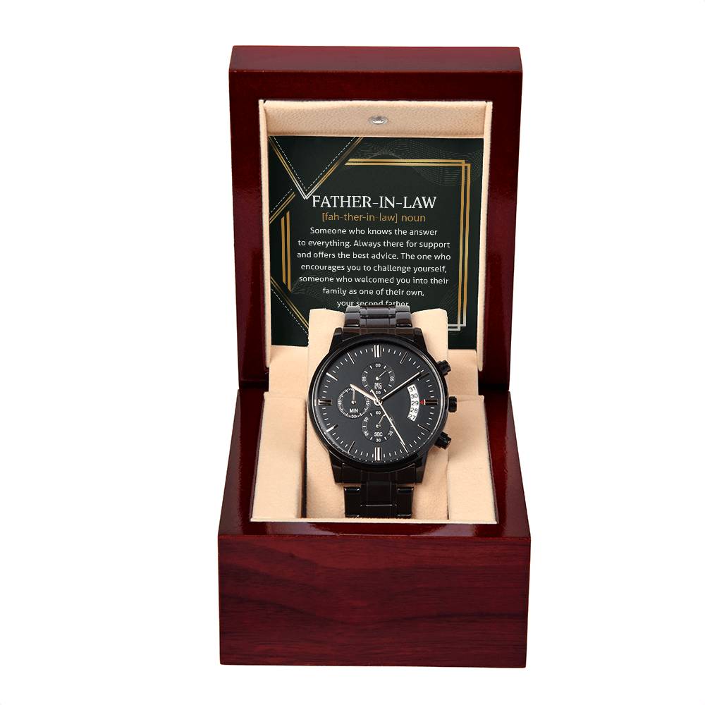 Father-in-Law-Challenge Yourself-Metal Chronograph Watch