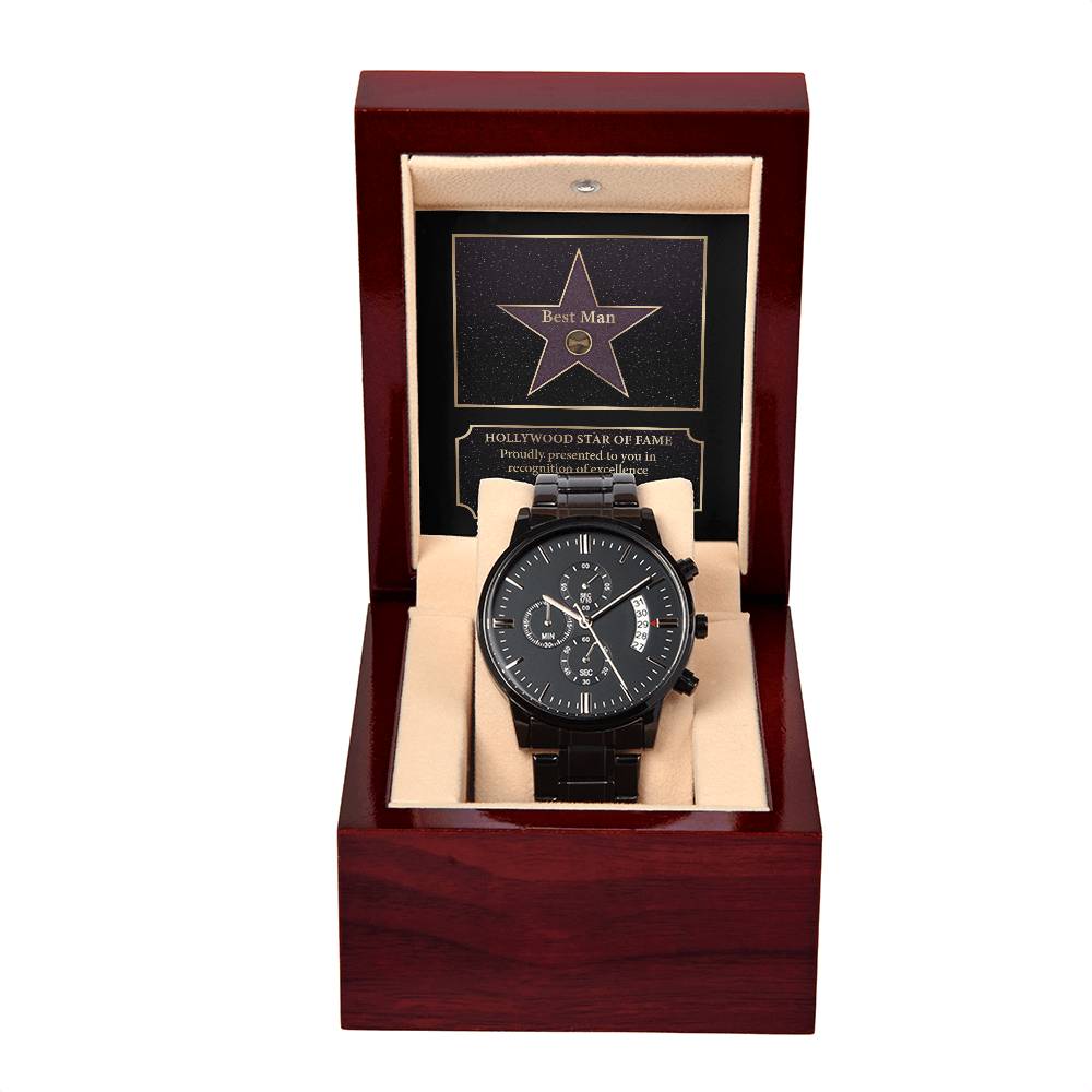 Best Man-Star Of Fame-Metal Chronograph Watch