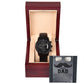 To My Dad Gift - Black Chronograph Watch