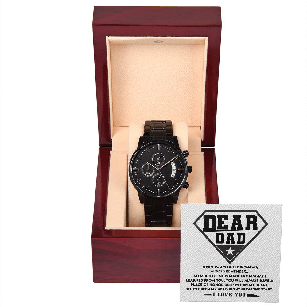 Dad-Been My Hero-Metal Chronograph Watch