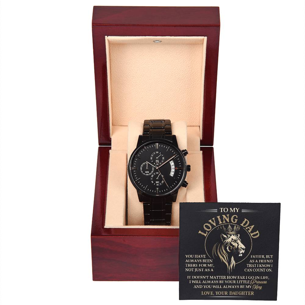 Dad-Be My King-Metal Chronograph Watch