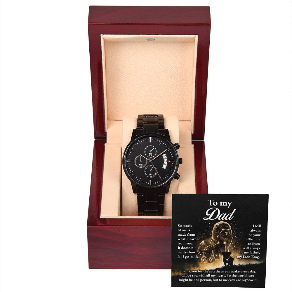 Dad-My Lion King-Metal Chronograph Watch