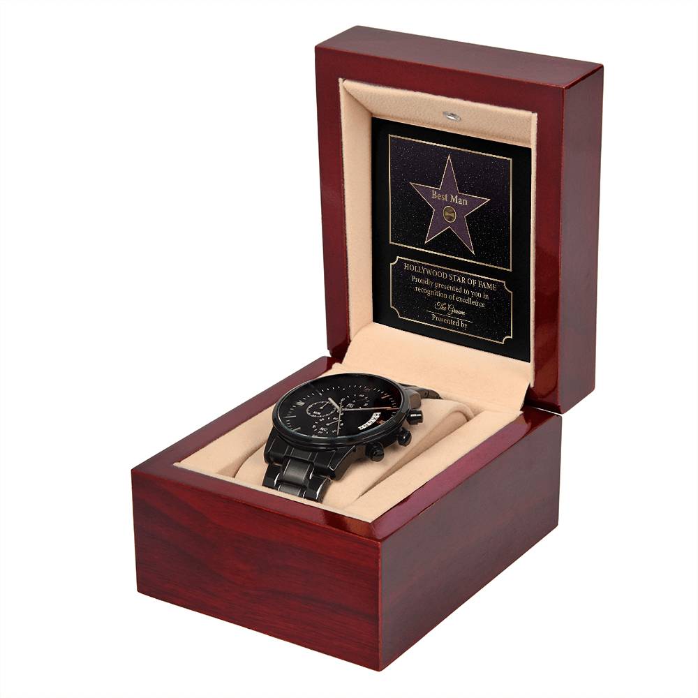 Best Man-Star Of Fame-Metal Chronograph Watch