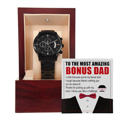 Bonus Dad-Like A Challenge-Metal Chronograph Watch