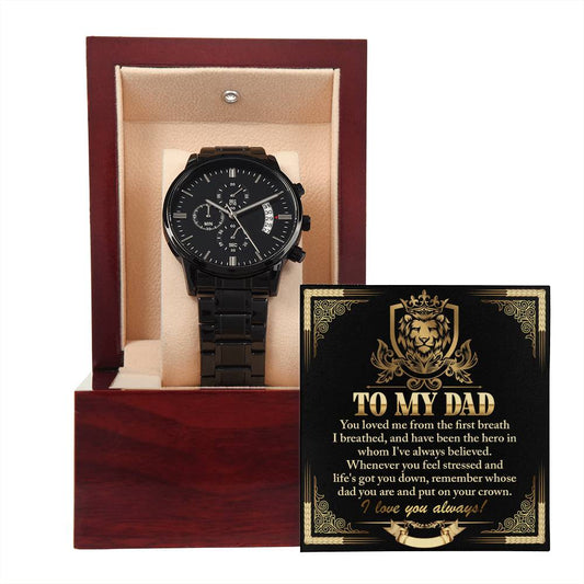 Dad-On Your Crown-Metal Chronograph Watch