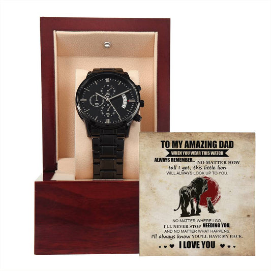 Dad-This Little Lion-Metal Chronograph Watch