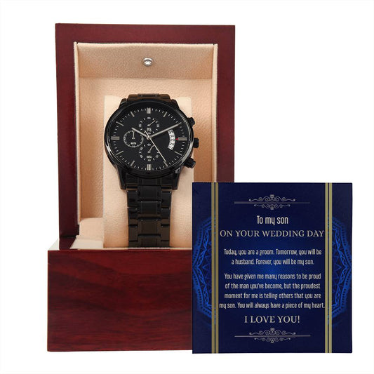 Son Wedding-Be My Son-Metal Chronograph Watch