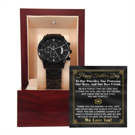 Dad-Our Protector-Metal Chronograph Watch