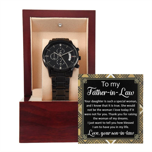 Father-In-Law-For You-Metal Chronograph Watch