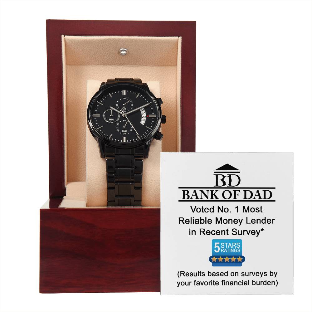 Dad-Financial Burden-Metal Chronograph Watch