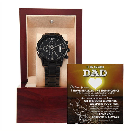 Dad-My Guiding Light-Metal Chronograph Watch