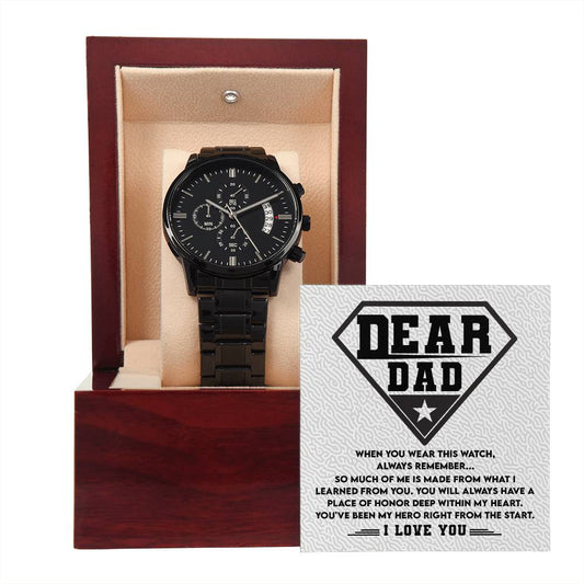 Dad-Been My Hero-Metal Chronograph Watch