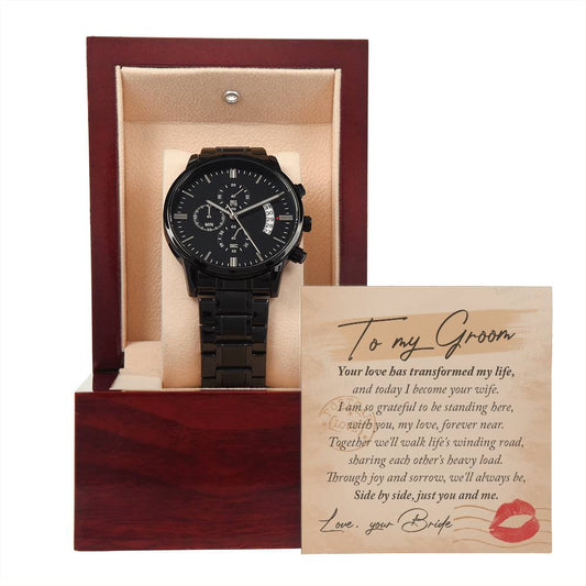 Groom-You And Me-Metal Chronograph Watch