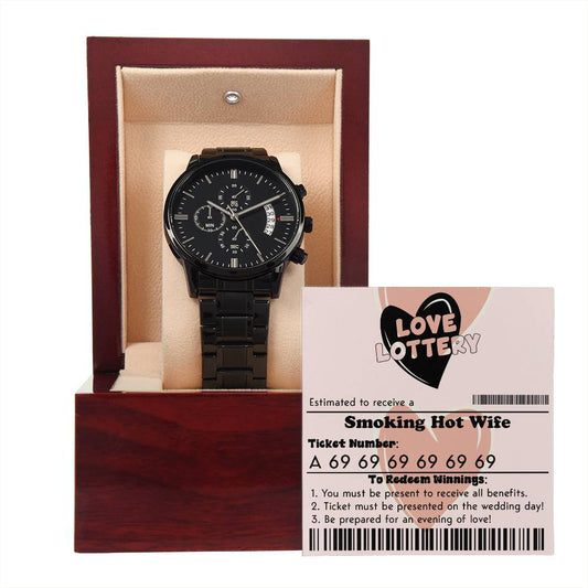 Husband-Jackpot Winner-Metal Chronograph Watch-Jackpot Winner-Metal Chronograph Watch