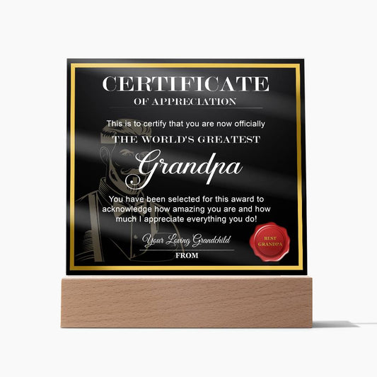 Grandpa-World_s Greatest Grandpa-Acrylic Plaque