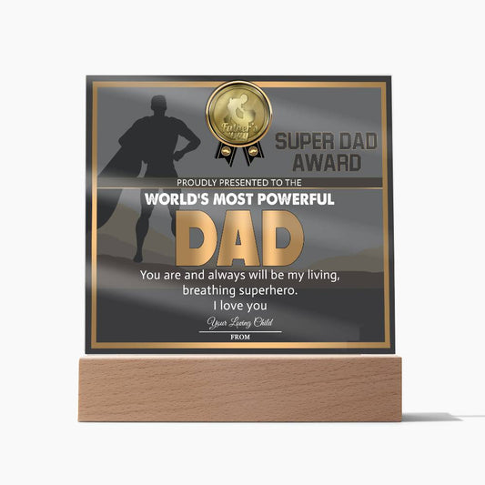 Dad-Super Dad Award-Acrylic Plaque