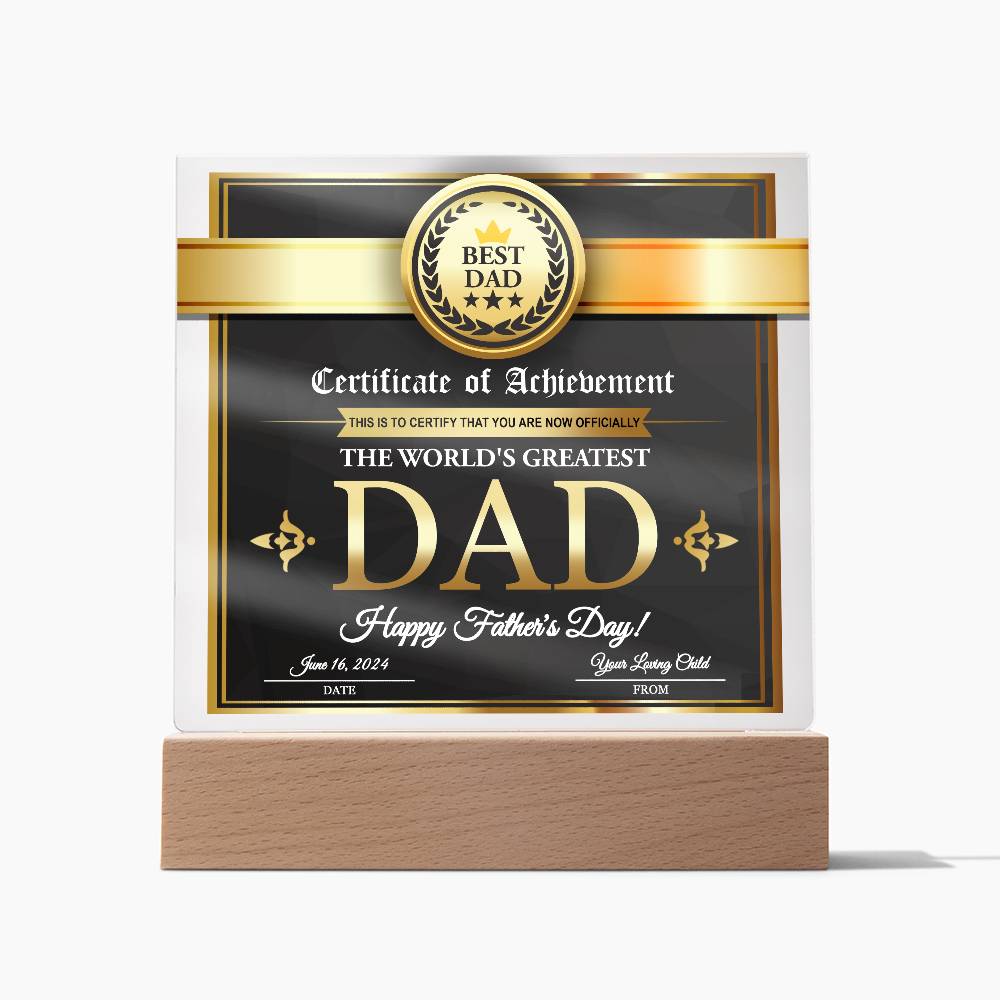 Dad-Your Loving Child-Acrylic Plaque