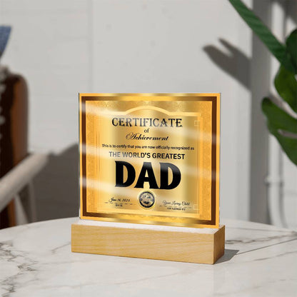 Dad-Officially Recognized As-Acrylic Plaque