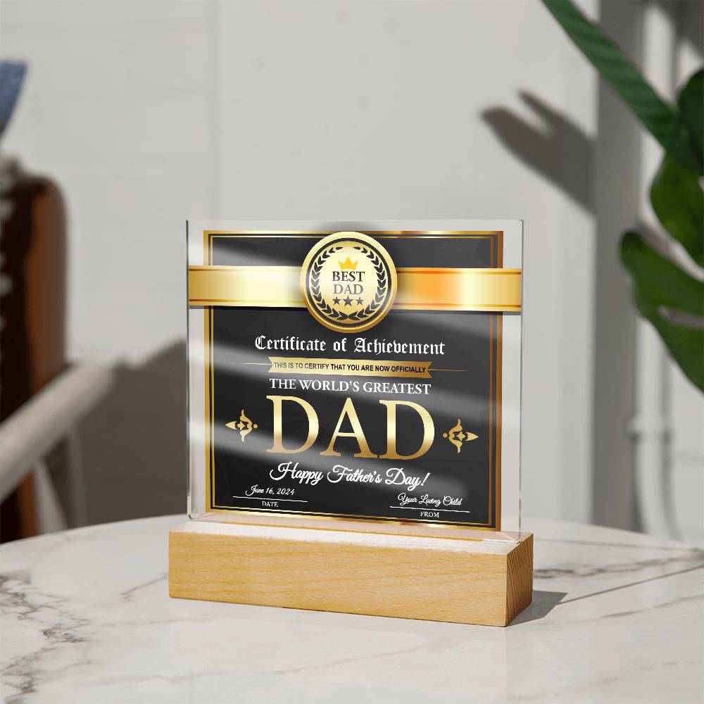 Dad-Your Loving Child-Acrylic Plaque