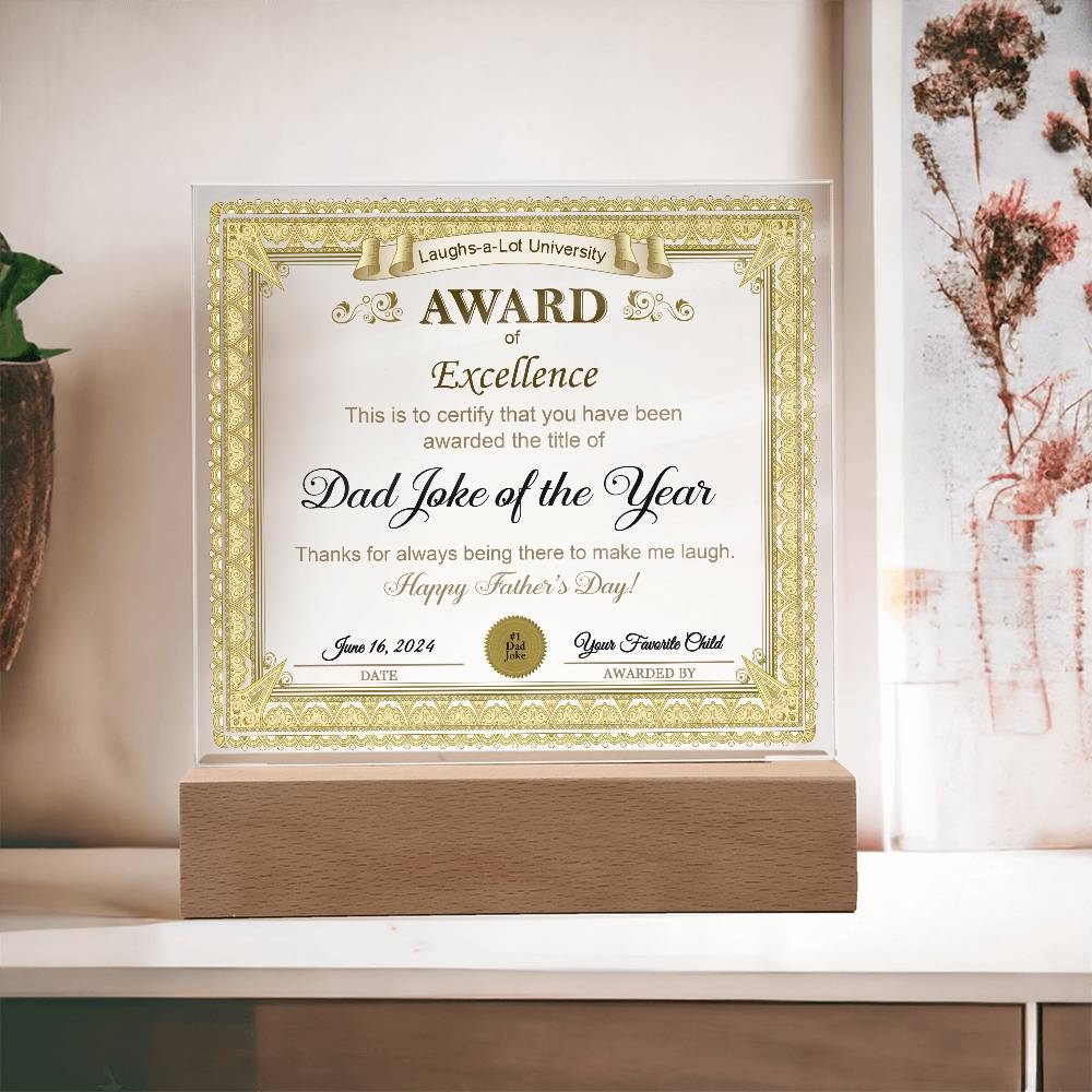 Dad-Award of Excellence-Acrylic Plaque