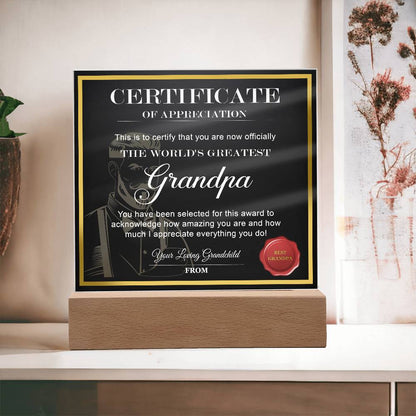 Grandpa-World_s Greatest Grandpa-Acrylic Plaque