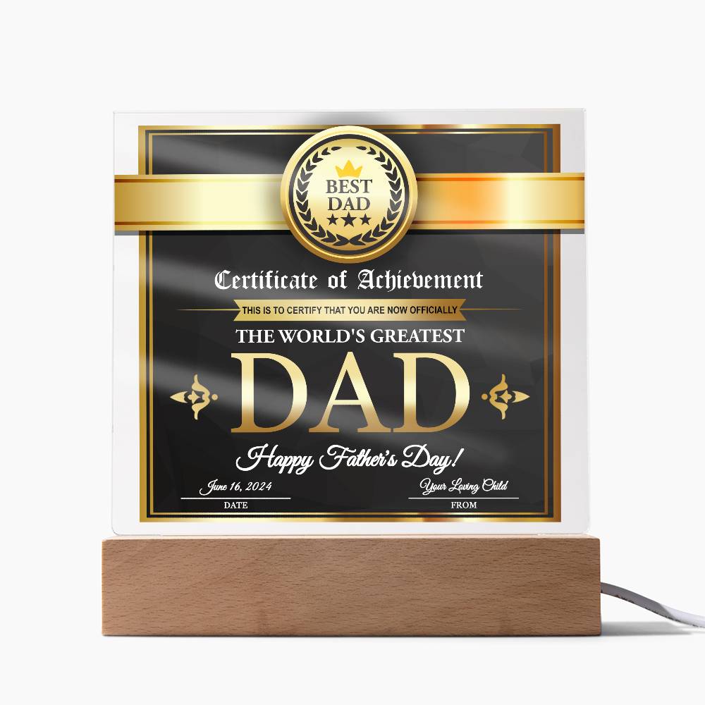 Dad-Your Loving Child-Acrylic Plaque