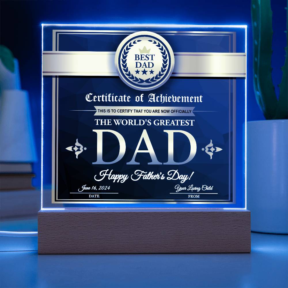 Dad-Your Loving Child-Acrylic Plaque