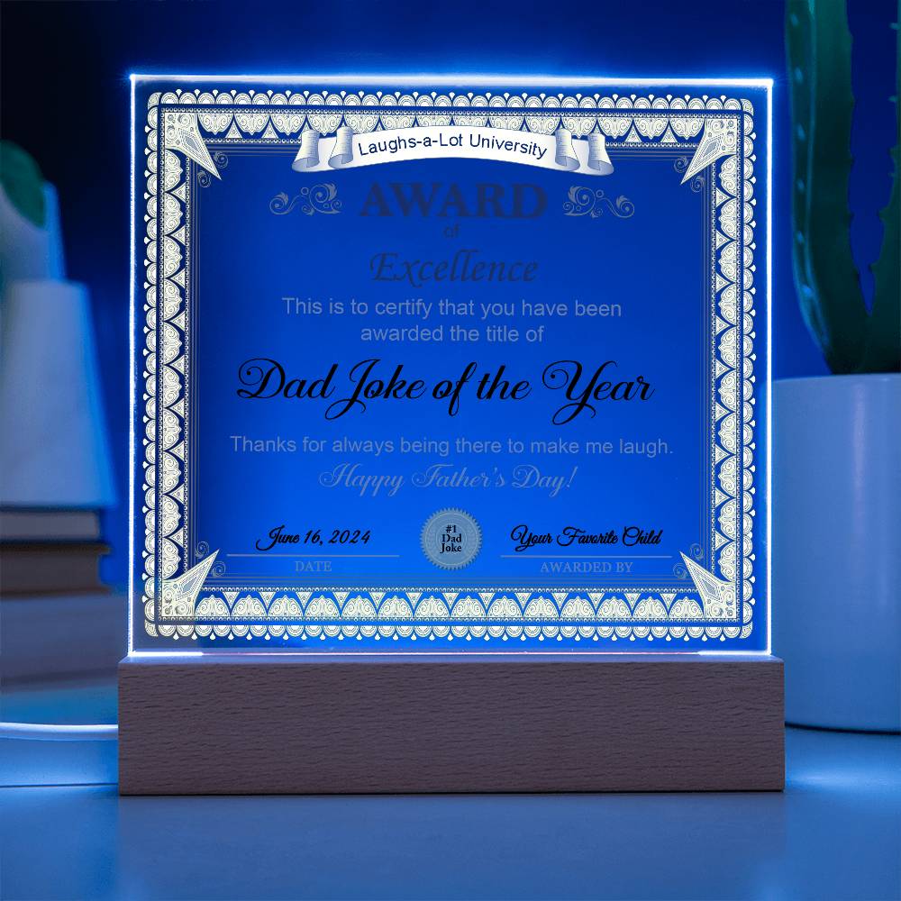 Dad-Award of Excellence-Acrylic Plaque