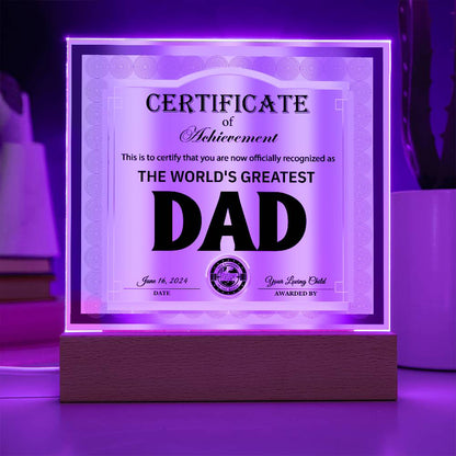 Dad-Officially Recognized As-Acrylic Plaque