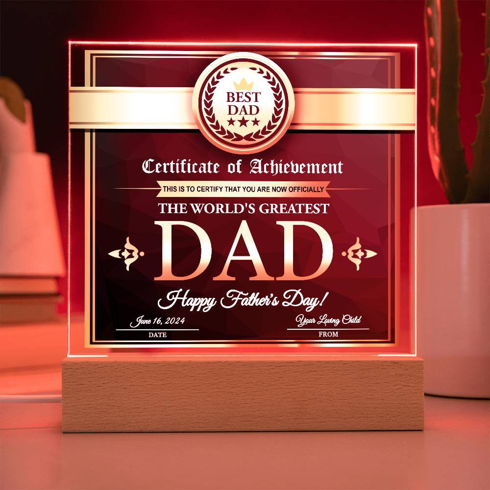 Dad-Your Loving Child-Acrylic Plaque