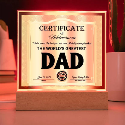 Dad-Officially Recognized As-Acrylic Plaque