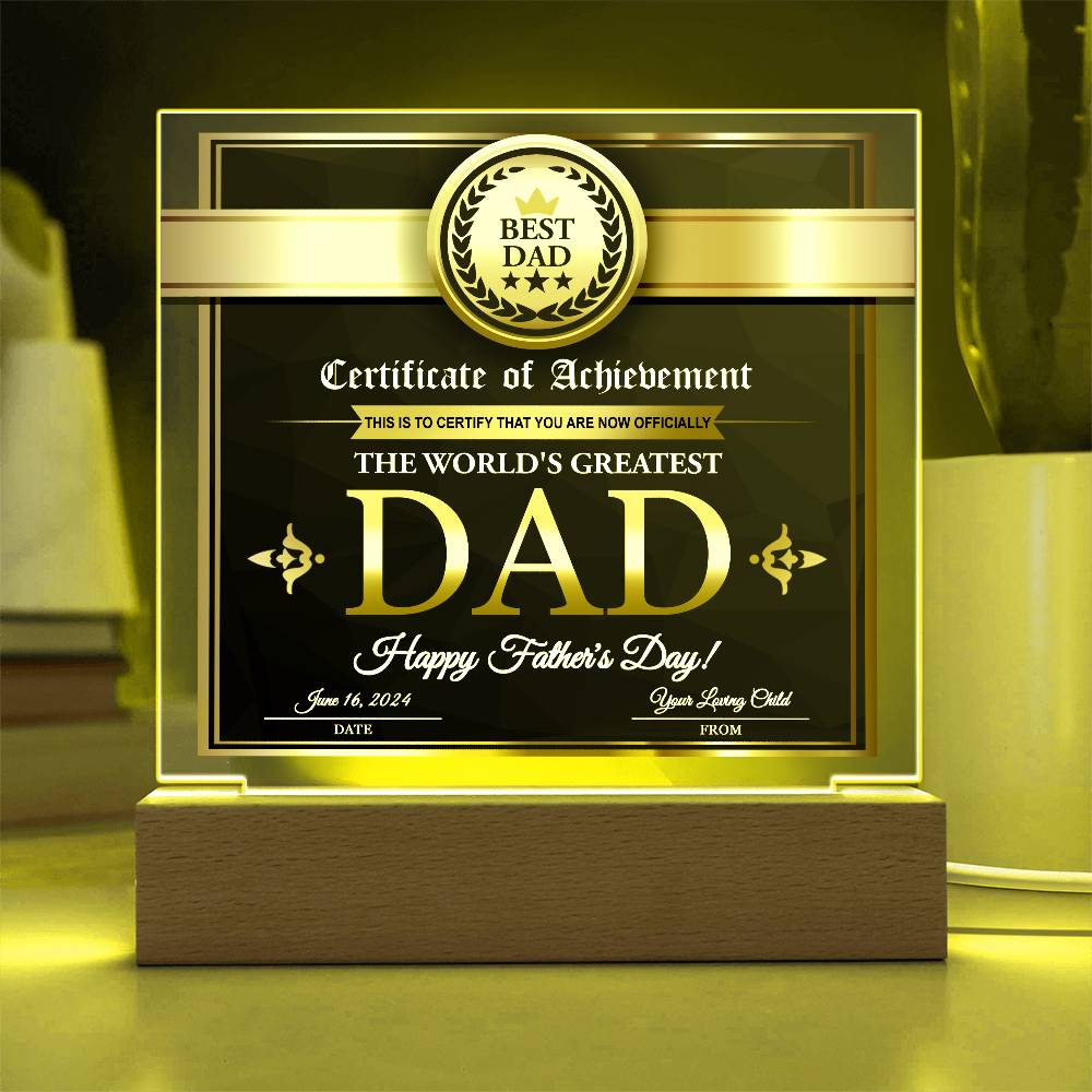 Dad-Your Loving Child-Acrylic Plaque