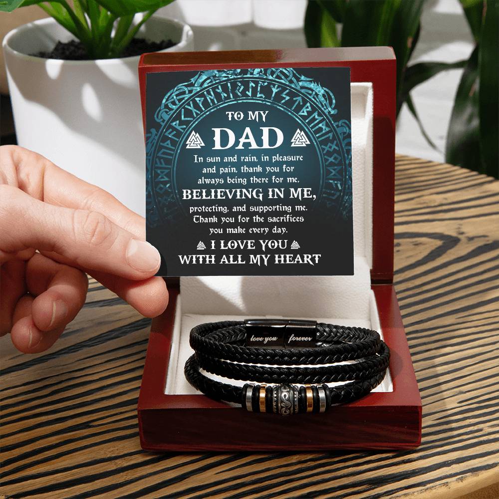 Gift for Dad - Thank you for  Believing in Me - Bracelet