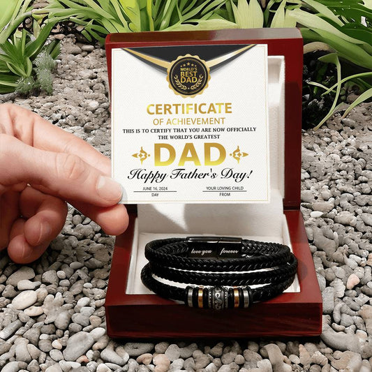 Dad-Certificate of Achievement-Bracelet